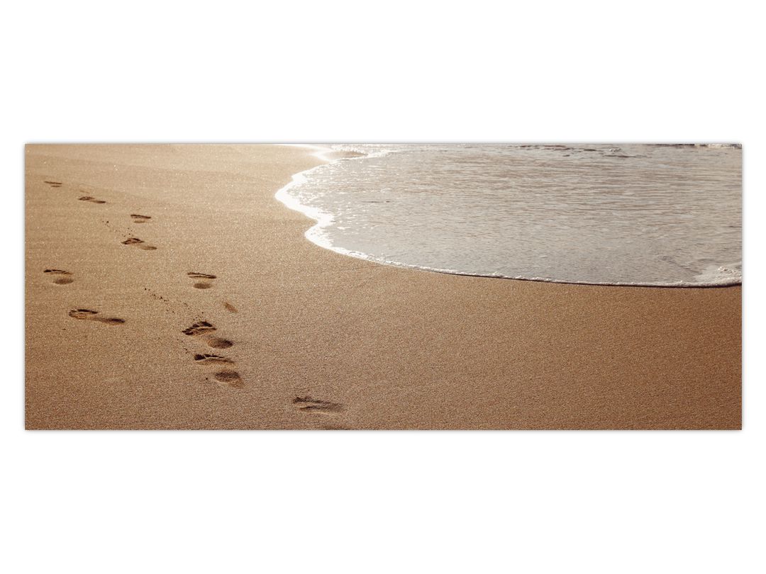 Obraz - stopy v písku a moře (V020583V10040)