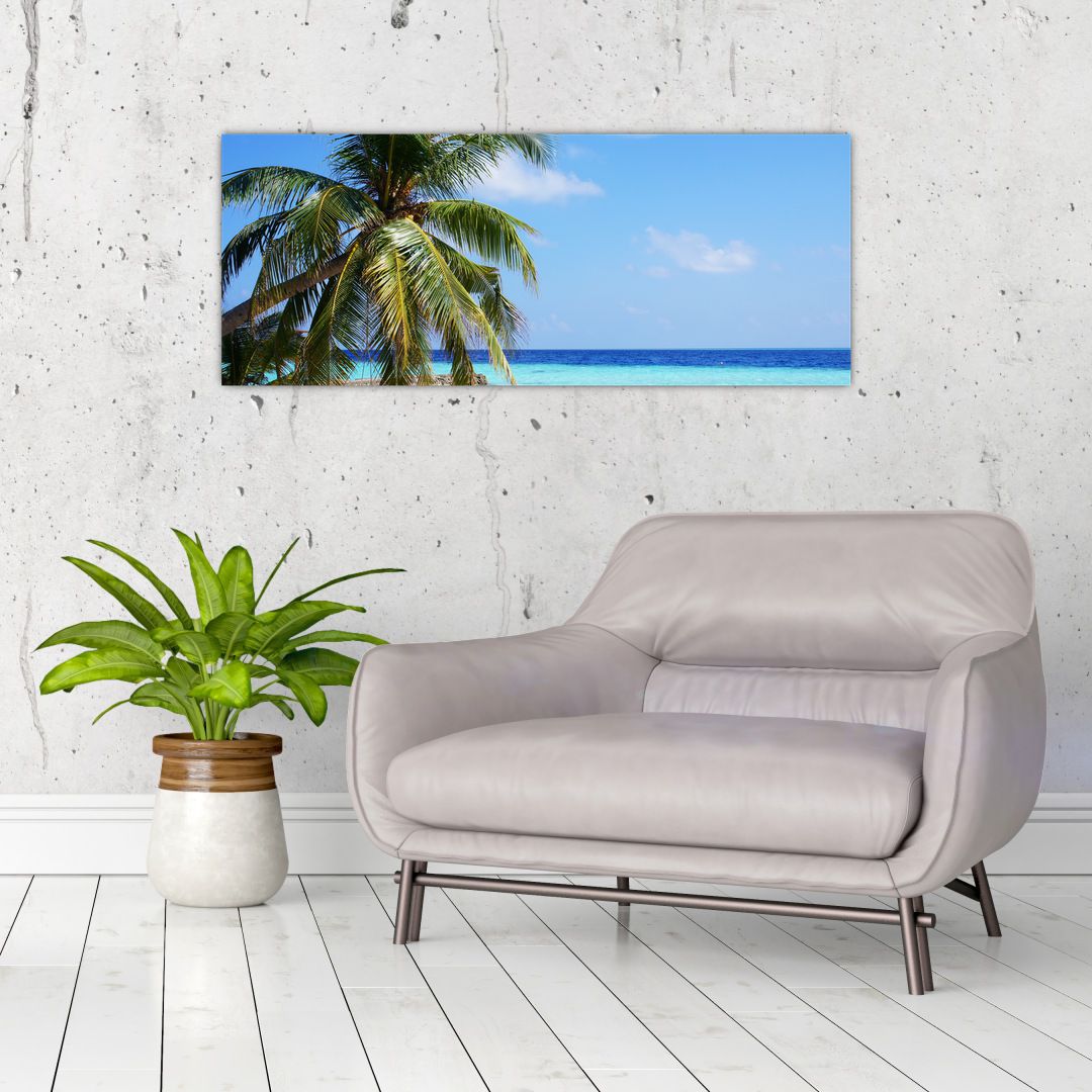 Obraz palmy na pláži (V020612V10040)