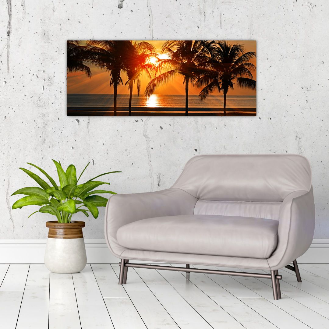 Obraz palmy v západu slunce (V020622V10040)