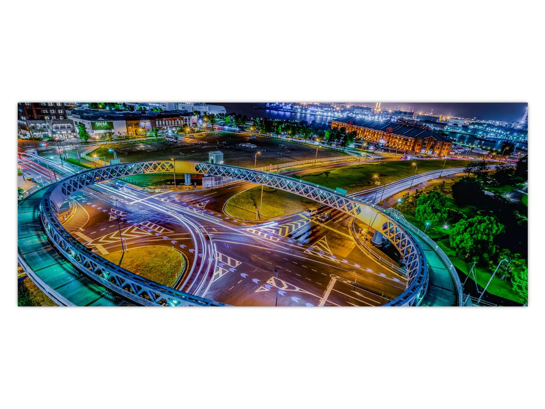 Obraz - panorama nočního města (V020639V10040)