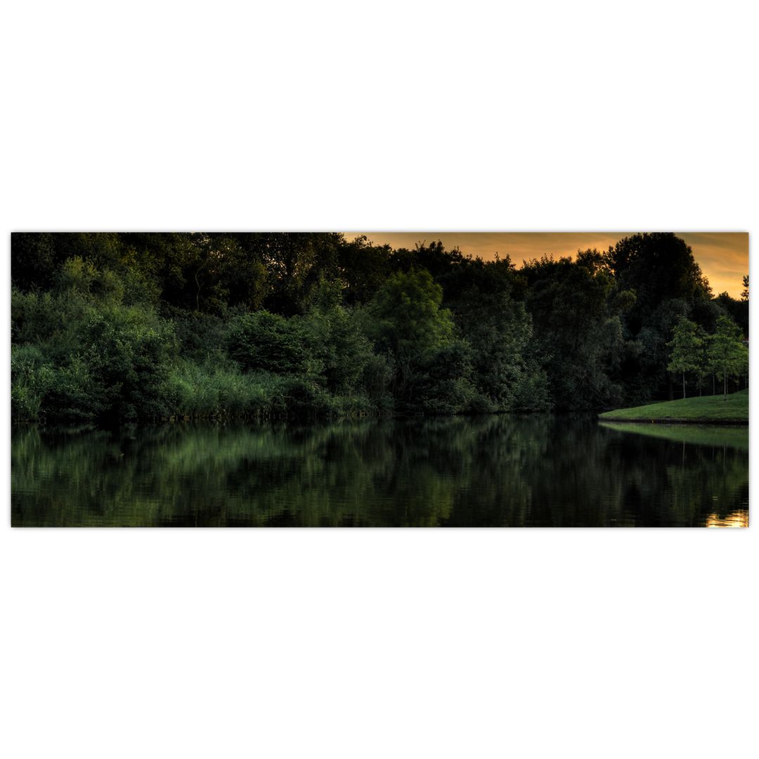 Obraz jezera u lesa (V020974V10040)