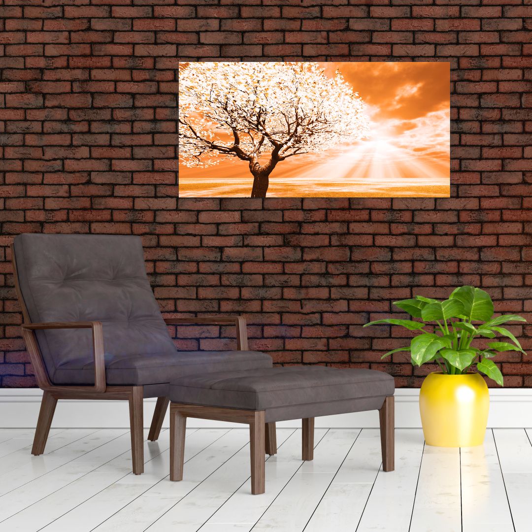 Oranžový obraz stromu (V020095V10050GD)