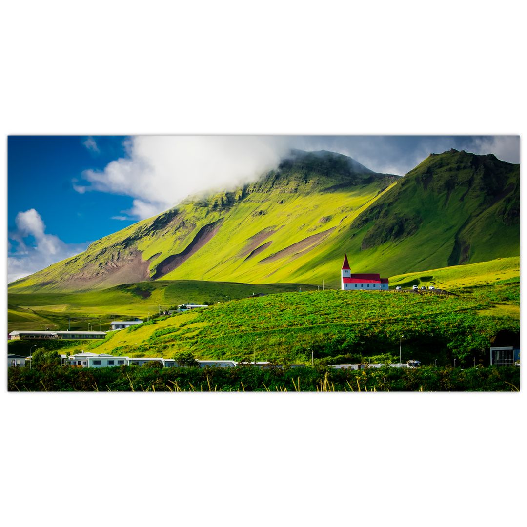 Skleněný obraz horské krajiny (V020281V10050GD)