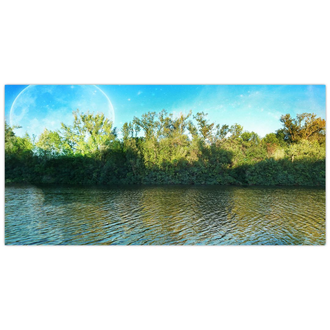 Skleněný obraz - jezero (V020316V10050GD)