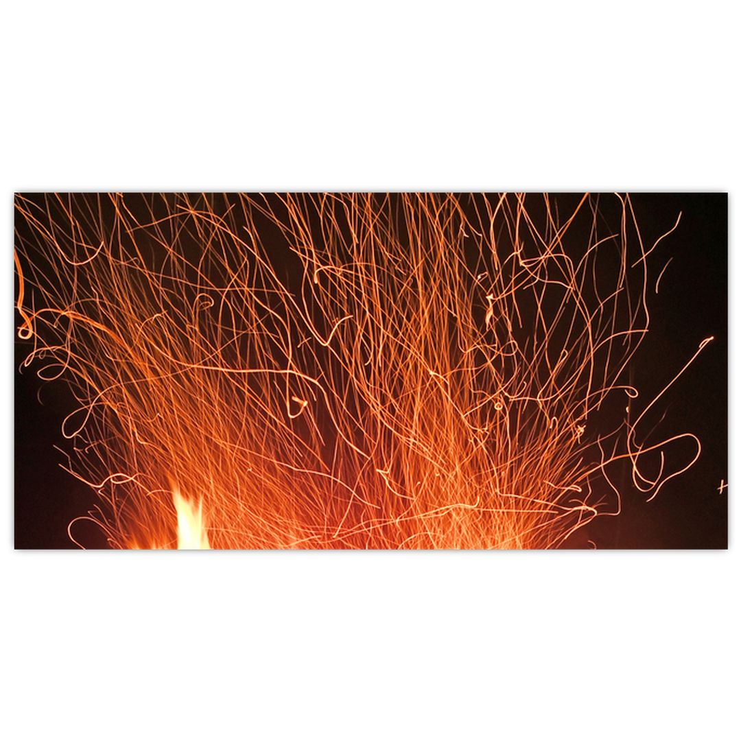 Skleněný obraz ohně (V020437V10050GD)