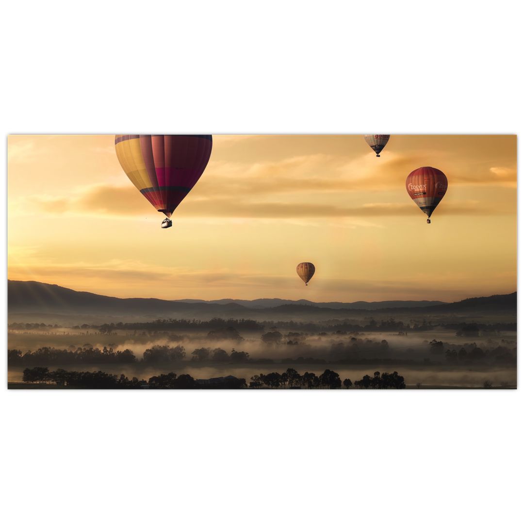 Skleněný obraz - létající balóny (V020596V10050GD)