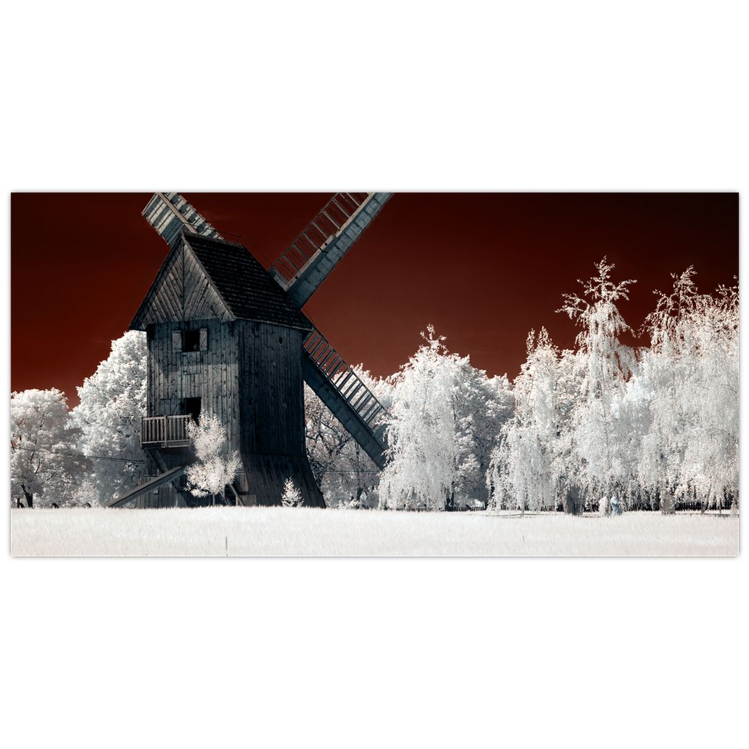 Skleněný obraz mlýna (V022317V10050GD)