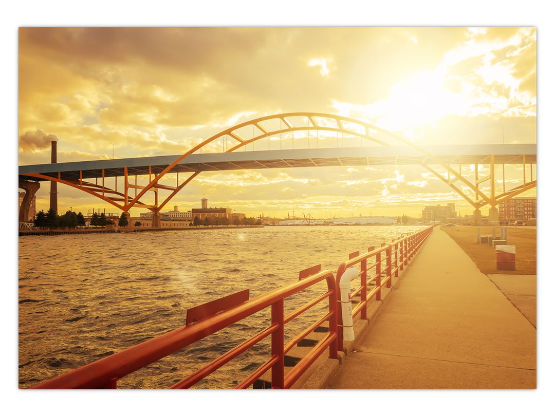 Obraz mostu se západem slunce (V020545V10070)