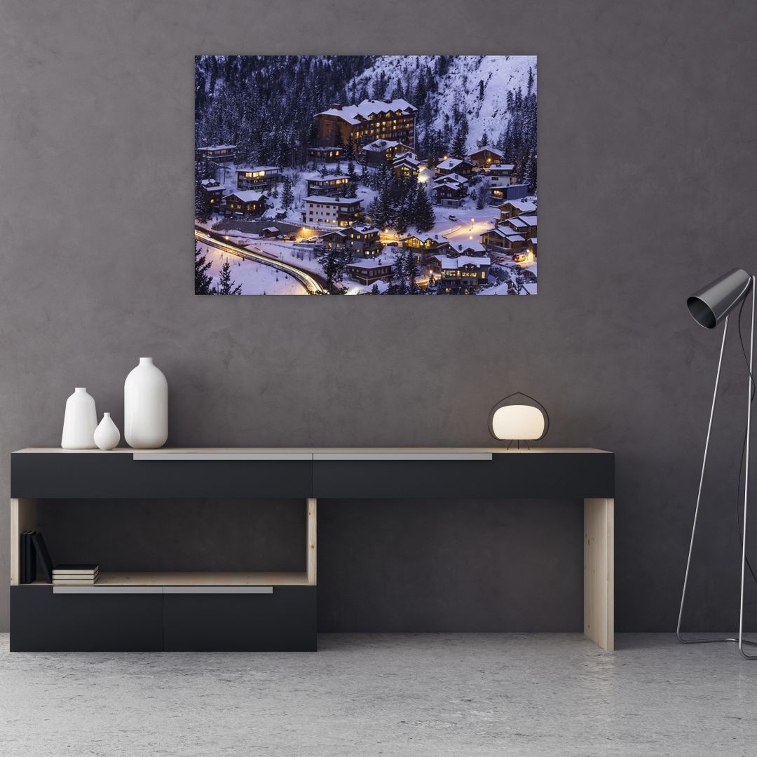 Obraz - horské zimní městečko (V020600V10070)