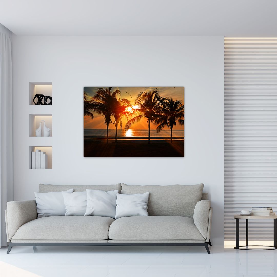Obraz palmy v západu slunce (V020622V10070)