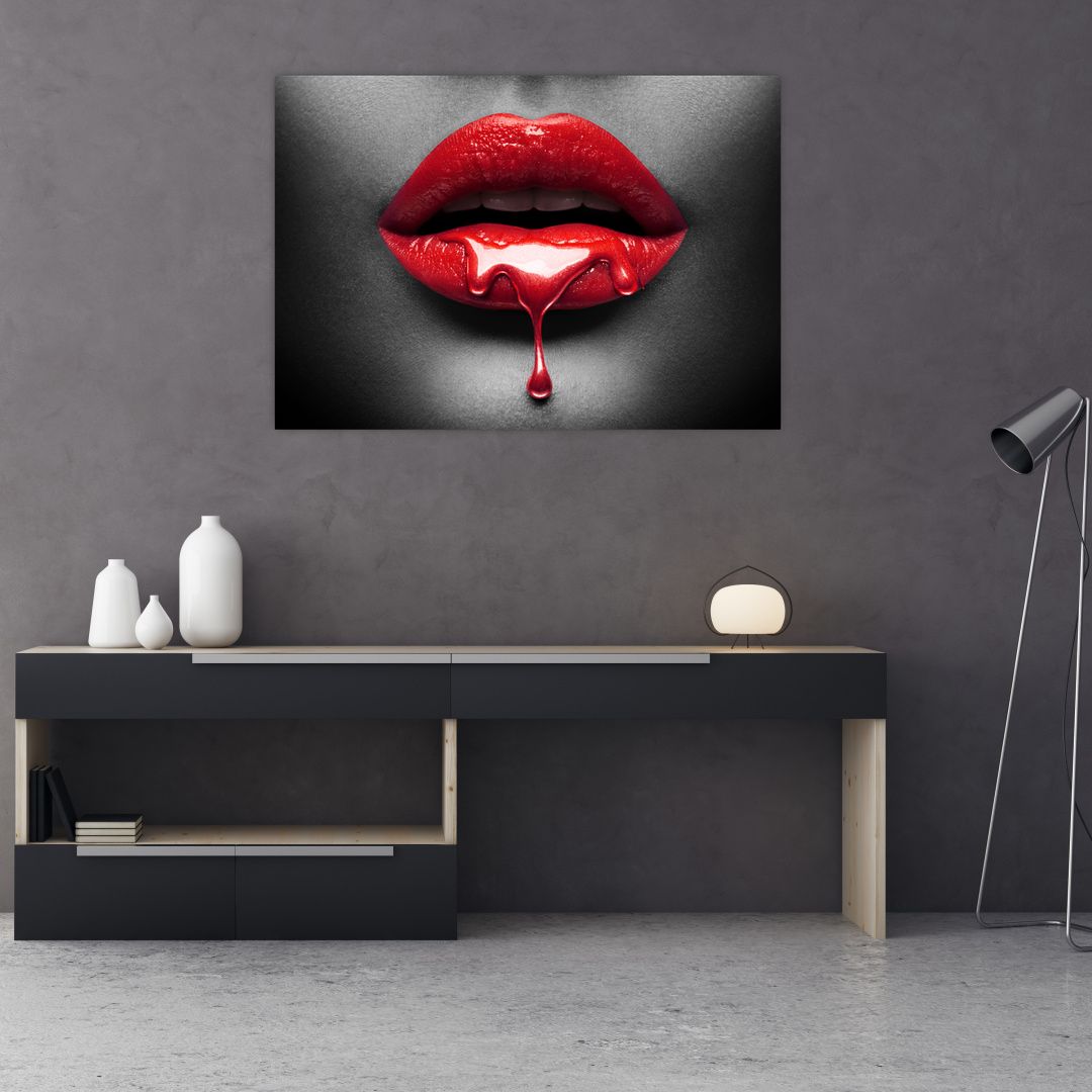 Schilderij - Vrouwelijke lippen (V022171V10070)