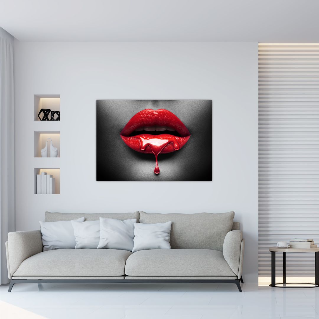 Schilderij - Vrouwelijke lippen (V022171V10070)