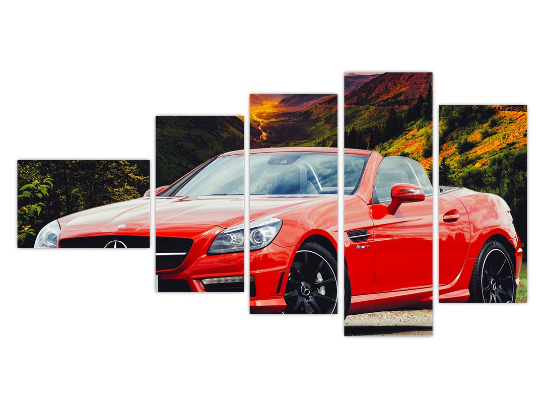 Obraz - červený Mercedes (V020564V11060)