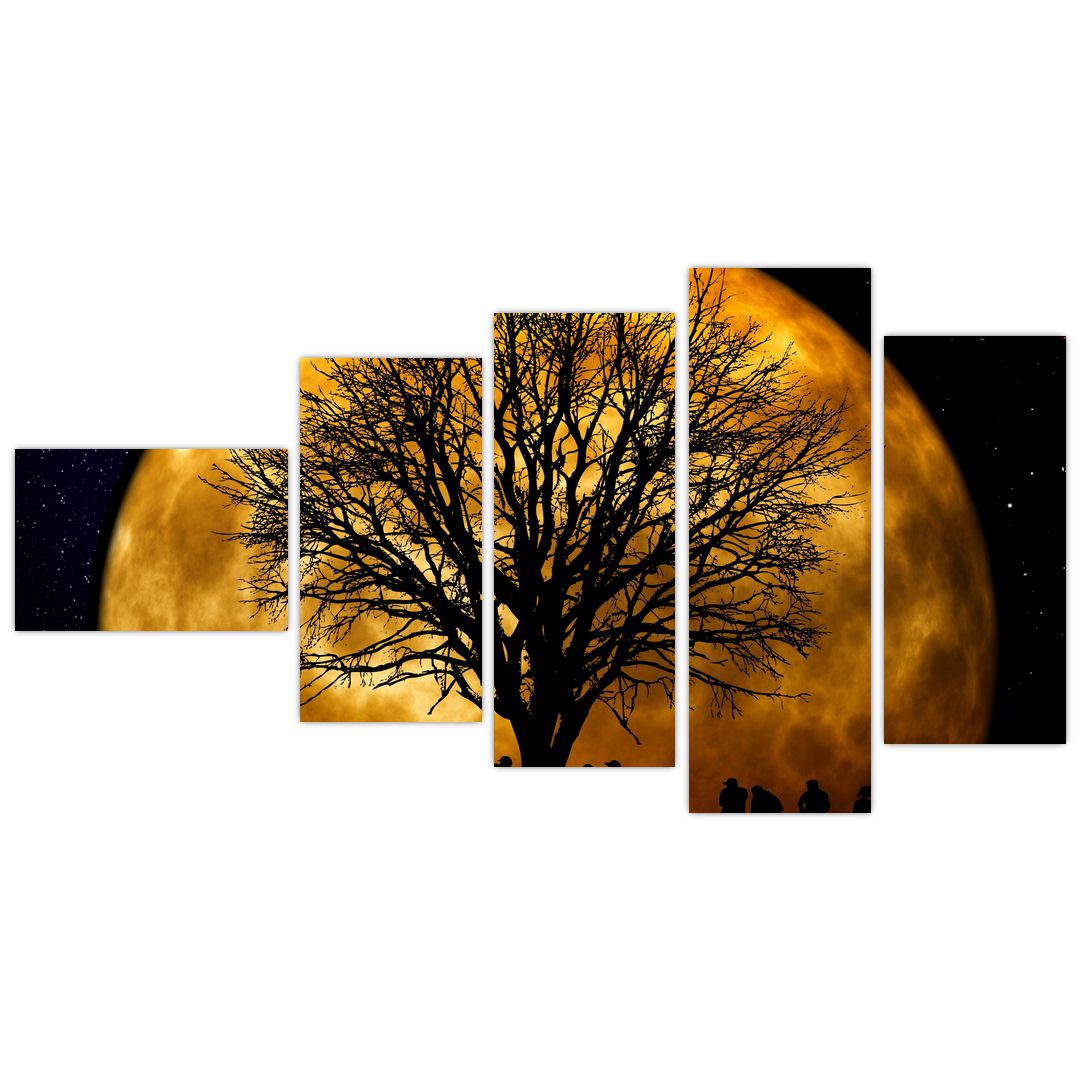 Obraz měsíce a siluet (V020995V11060)