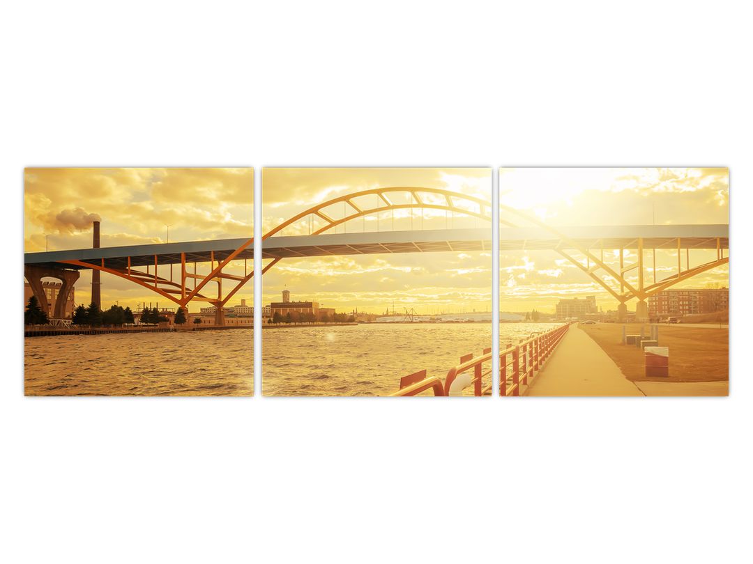 Obraz mostu se západem slunce (V020545V12040)
