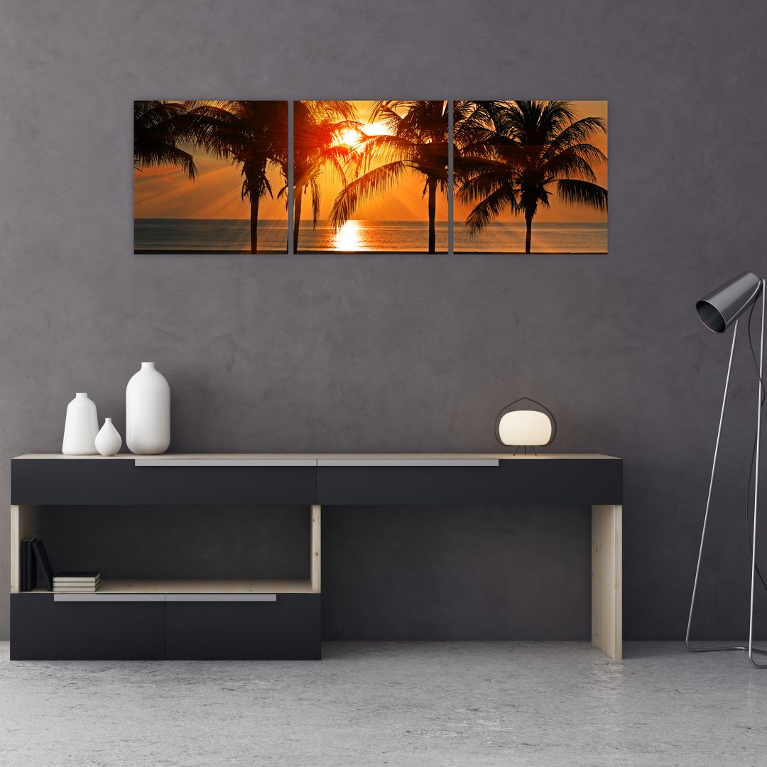 Obraz palmy v západu slunce (V020622V12040)