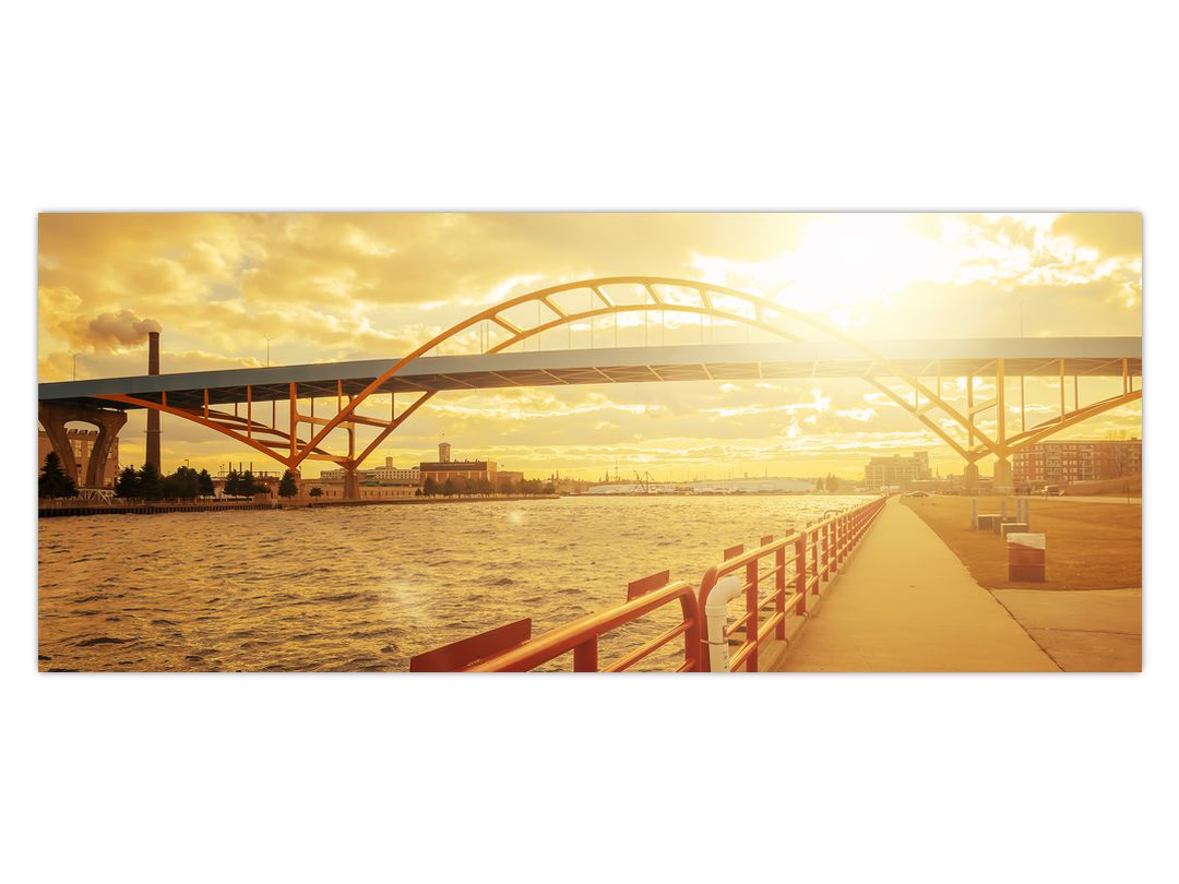 Obraz mostu se západem slunce (V020545V12050)