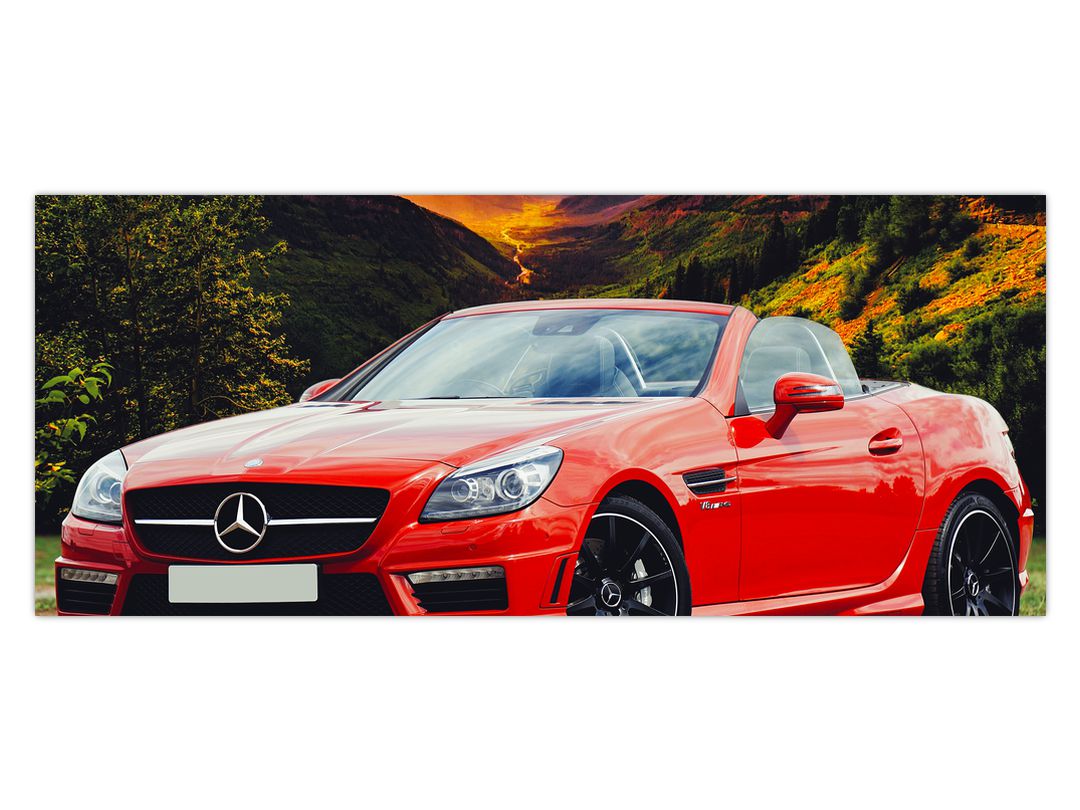 Obraz - červený Mercedes (V020564V12050)