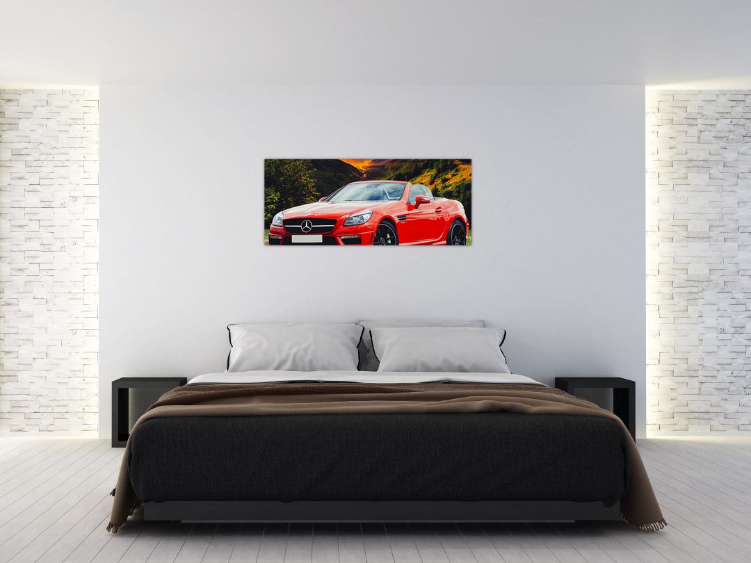 Obraz - červený Mercedes (V020564V12050)