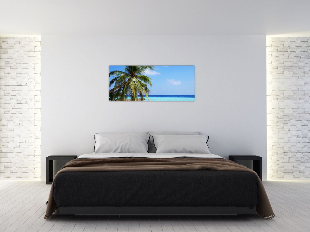 Obraz palmy na pláži (V020612V12050)