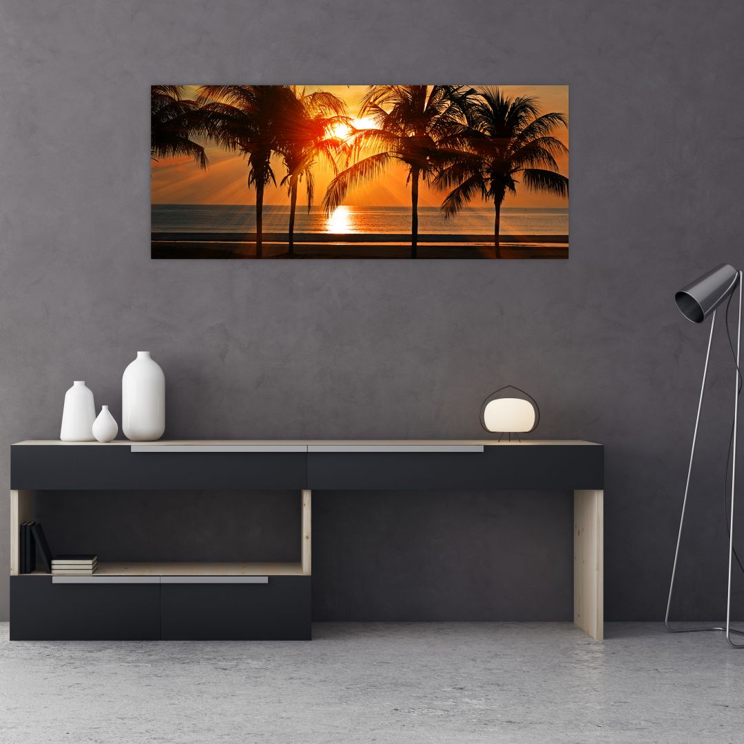 Obraz palmy v západu slunce (V020622V12050)