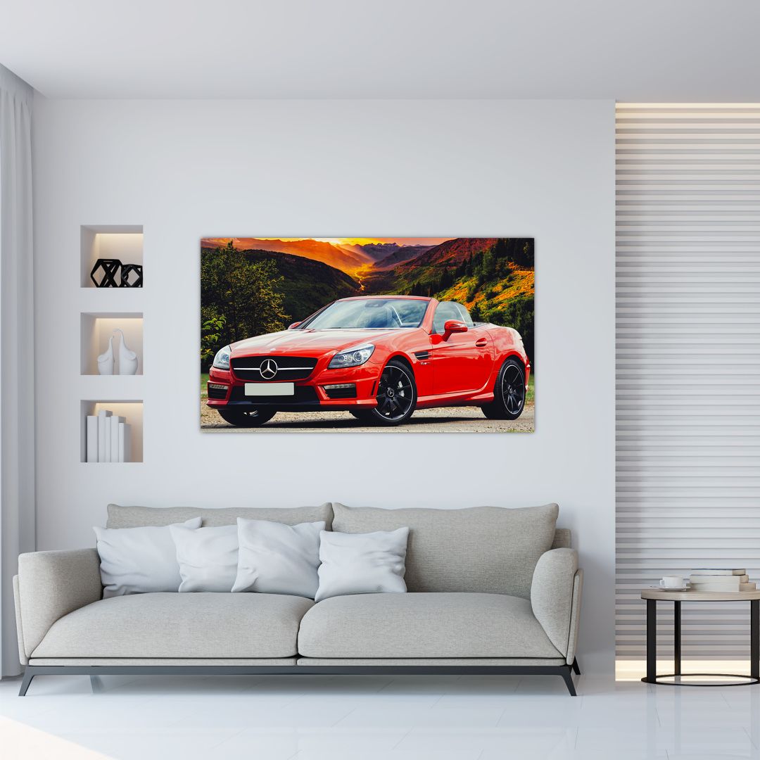 Obraz - červený Mercedes (V020564V12070)