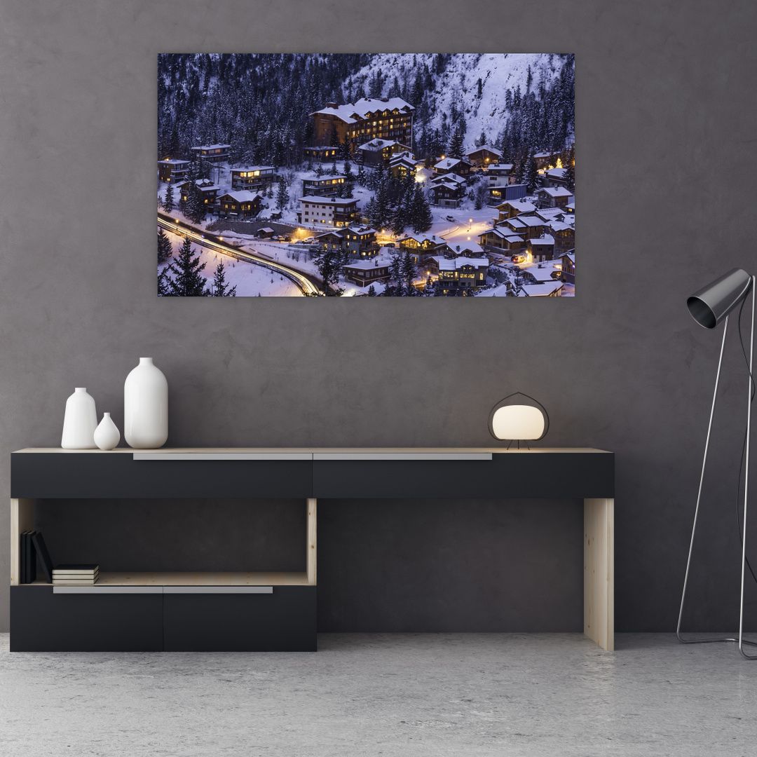 Obraz - horské zimní městečko (V020600V12070)