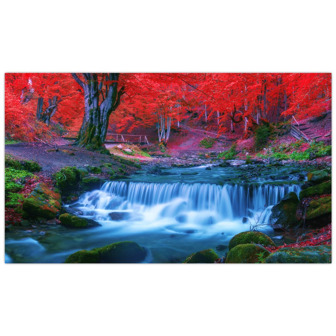 Tablou - Cascada în pădurea roșie (V023169V12070)