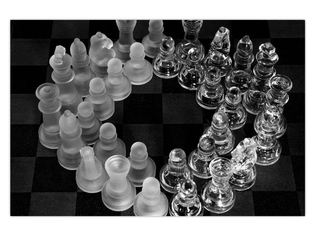 Obraz - černobílé šachy (V020598V12080)