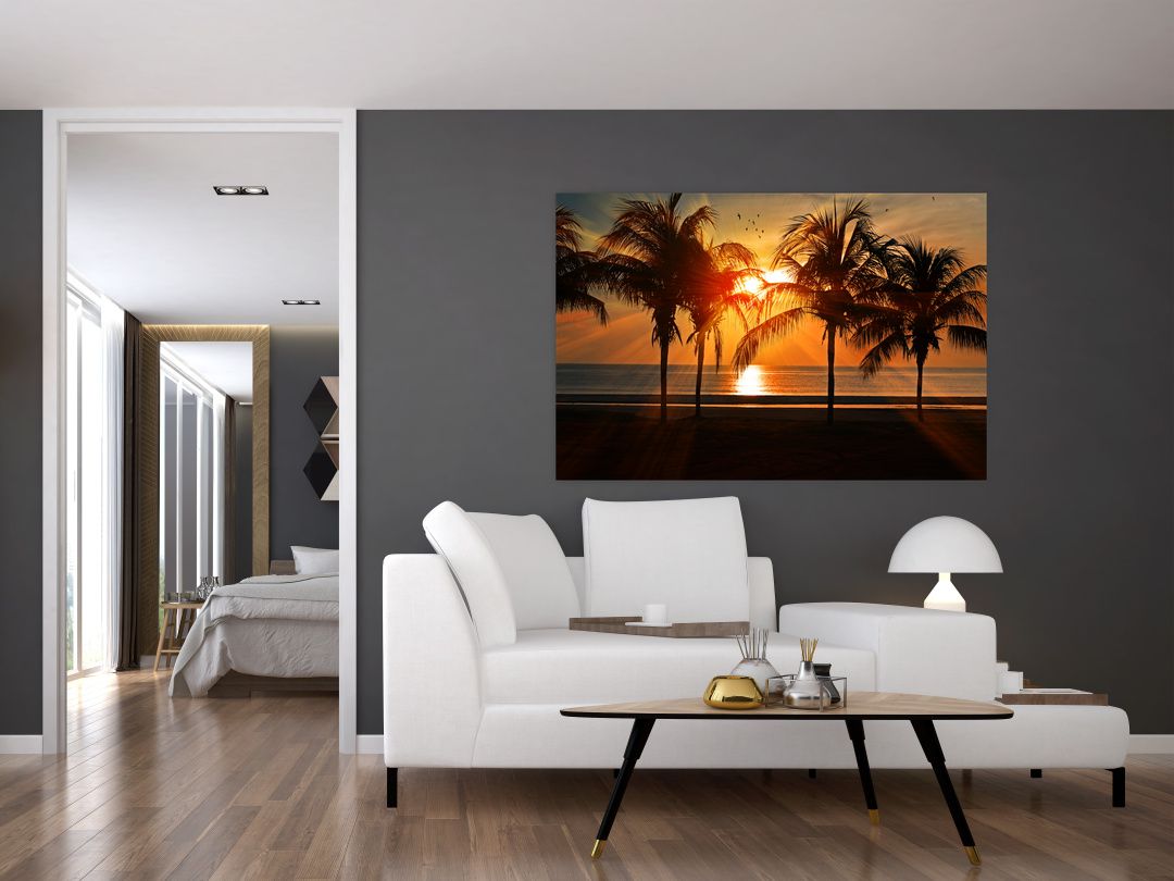 Obraz palmy v západu slunce (V020622V12080)