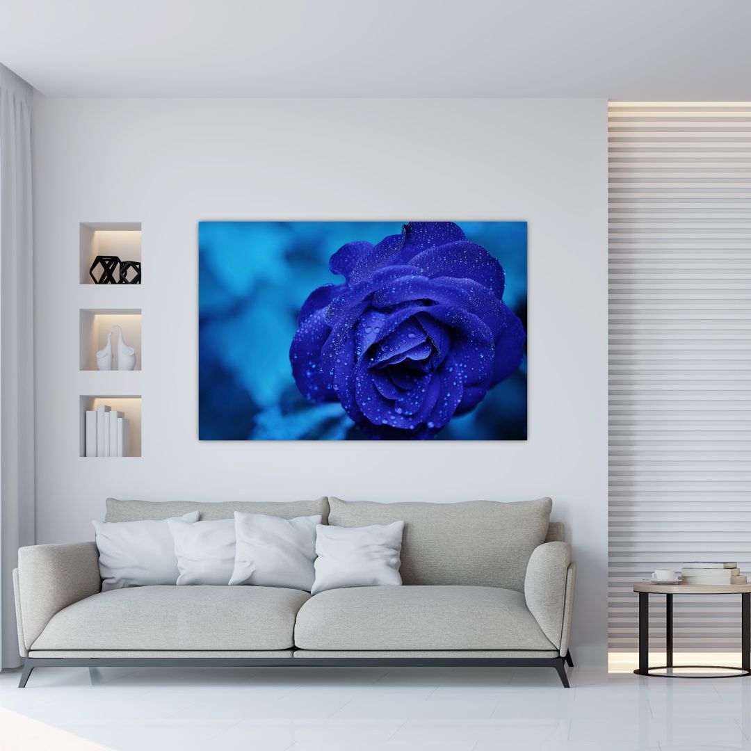 Tablou cu trandafir albastru (V020696V12080)