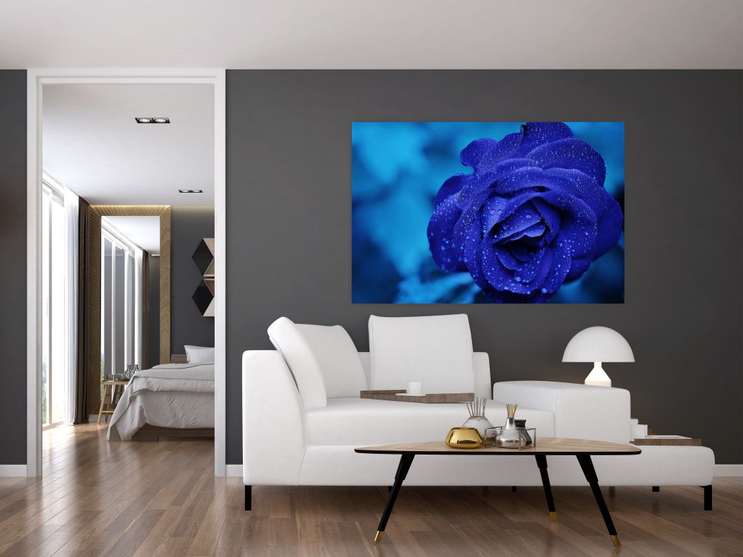 Tablou cu trandafir albastru (V020696V12080)