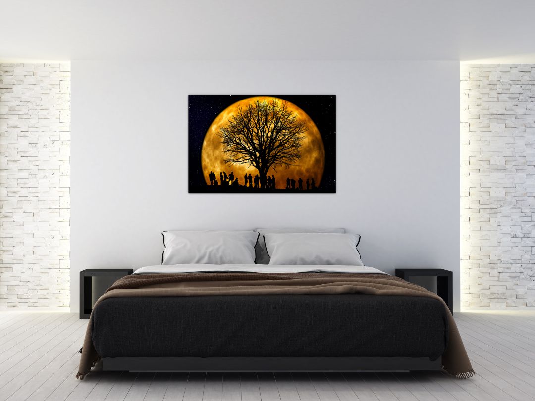 Obraz měsíce a siluet (V020995V12080)