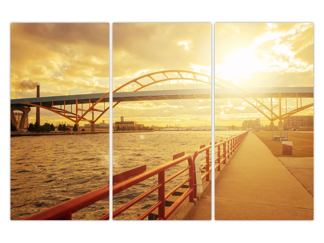 Obraz mostu se západem slunce (V020545V120803PCS)