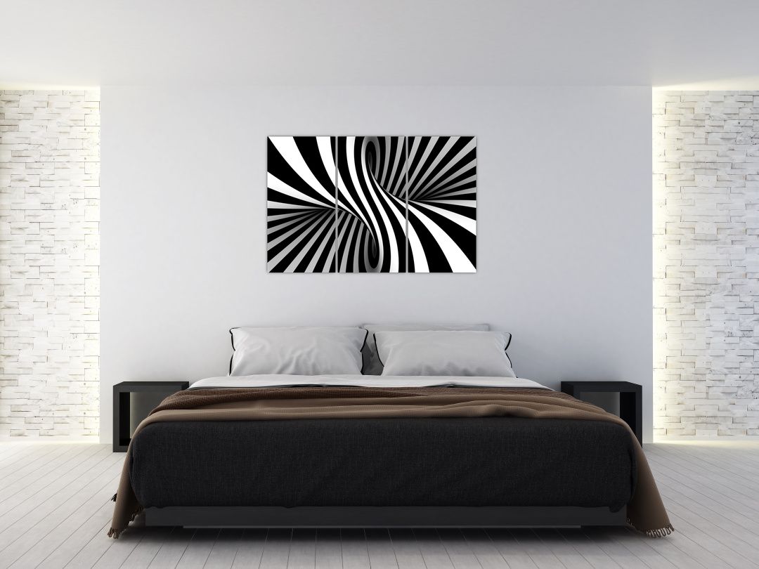 Tablou abstract cu dungi de zebră (V021960V120803PCS)