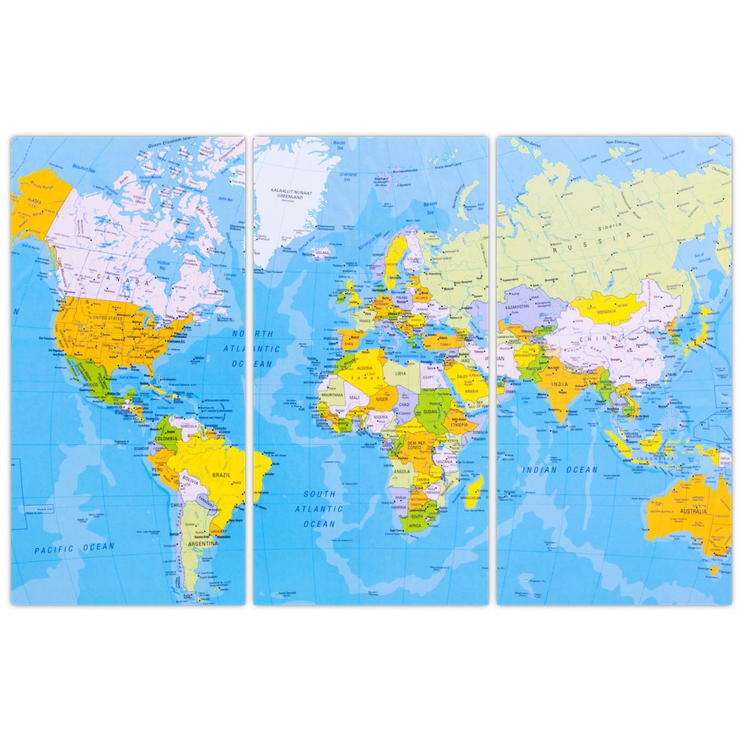 Obraz - Mapa světa (V022336V120803PCS)