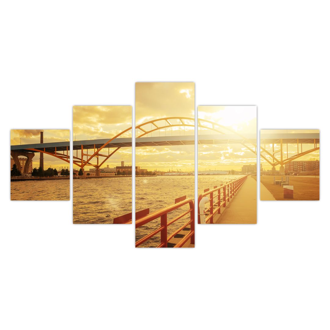 Obraz mostu se západem slunce (V020545V12570)