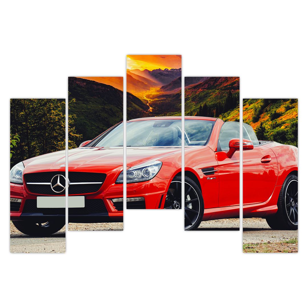 Obraz - červený Mercedes (V020564V12590)