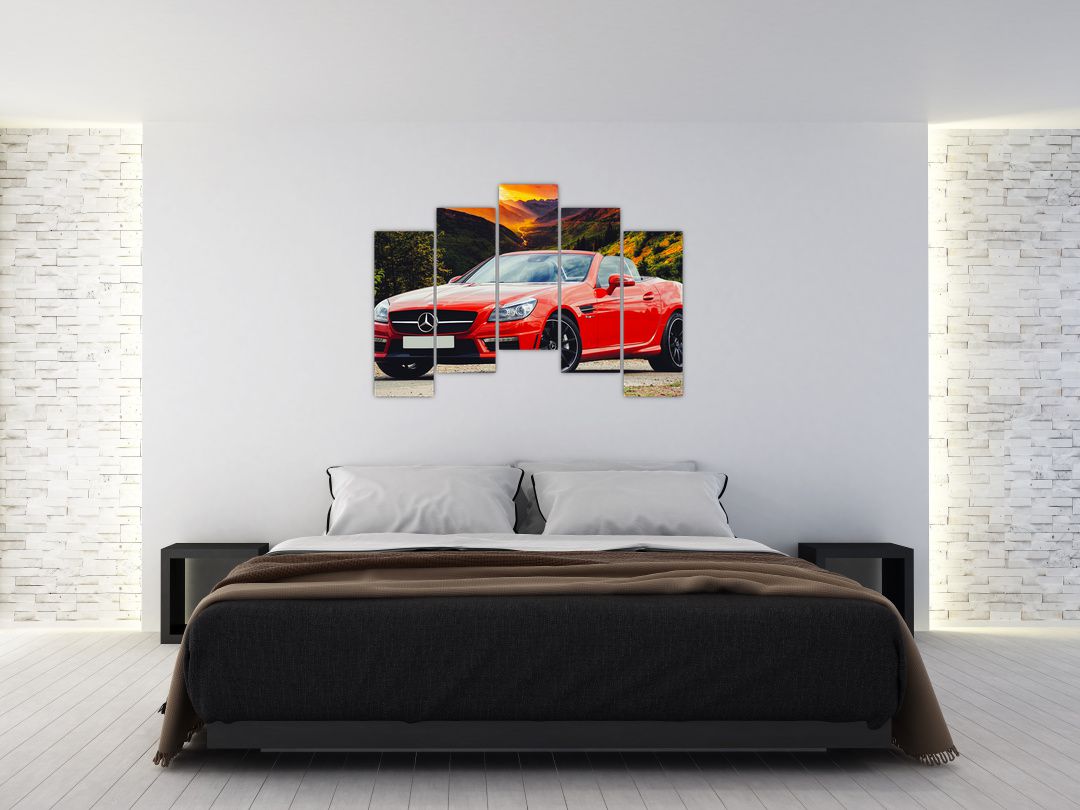 Obraz - červený Mercedes (V020564V12590)