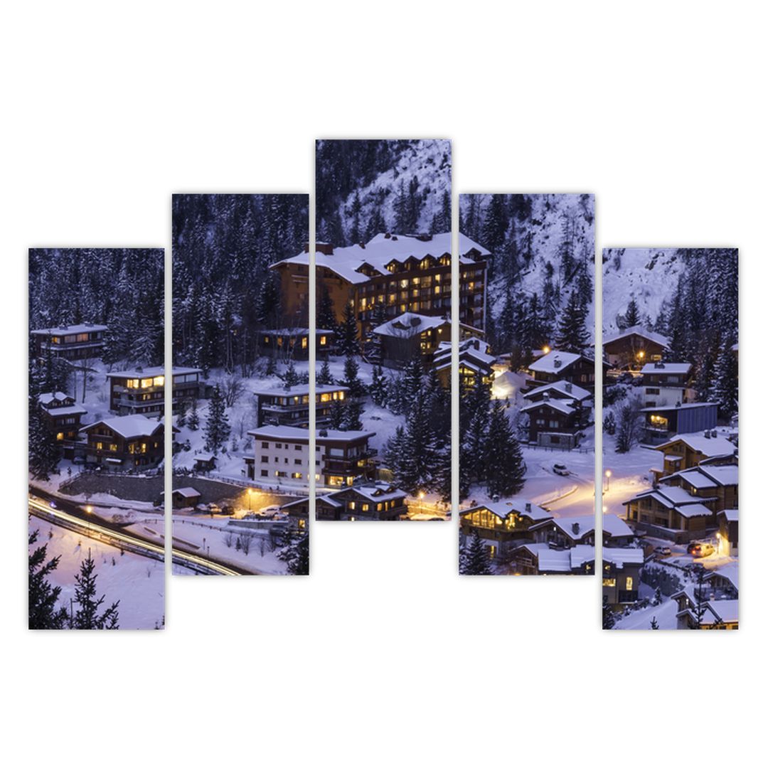 Obraz - horské zimní městečko (V020600V12590)