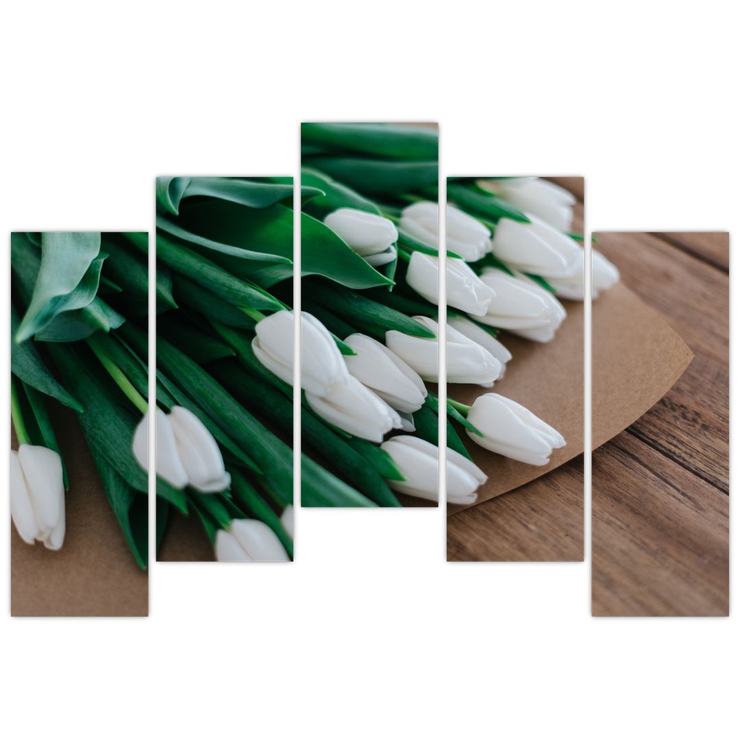 Obraz kytice bílých tulipánů (V020922V12590)