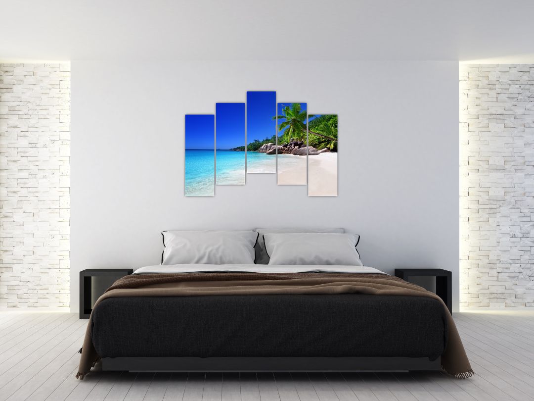 Obraz pláže na Praslin ostrově (V020936V12590)