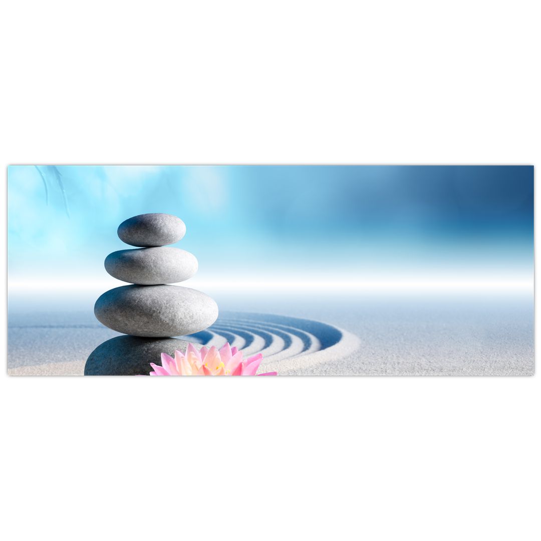 Obraz písku, lilie a spa kamenů (V020945V14558)