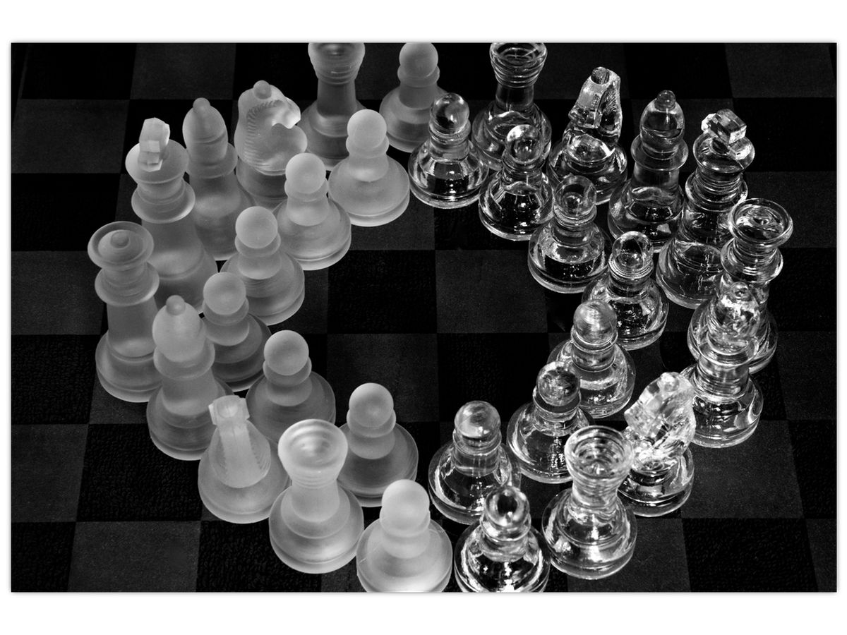 Obraz - černobílé šachy (V020598V150100)