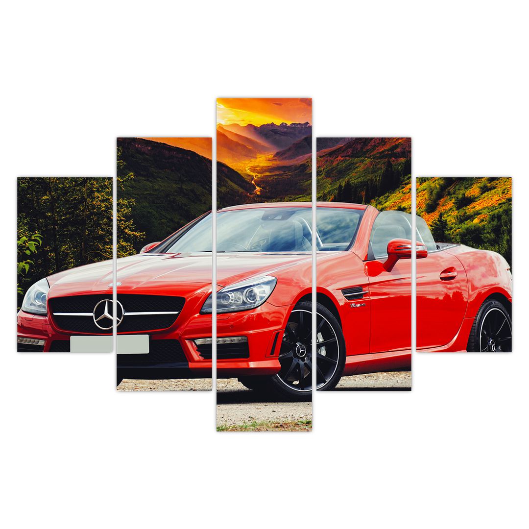 Obraz - červený Mercedes (V020564V150105)