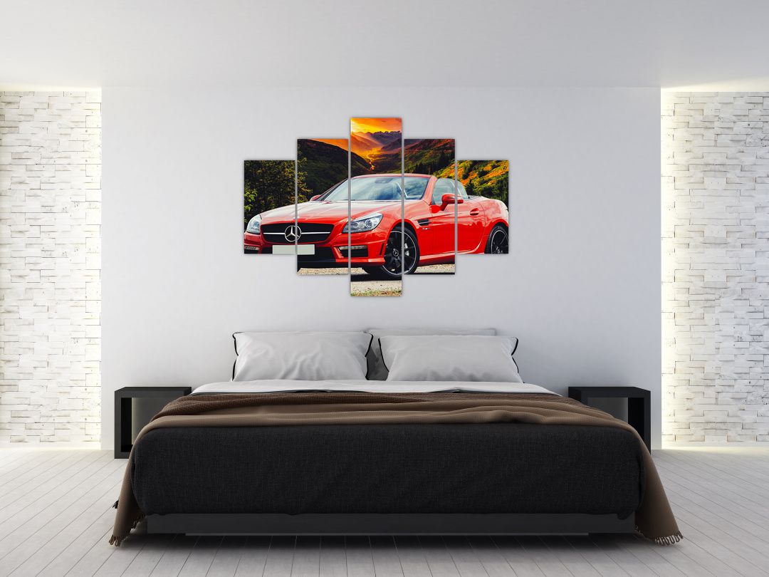 Obraz - červený Mercedes (V020564V150105)