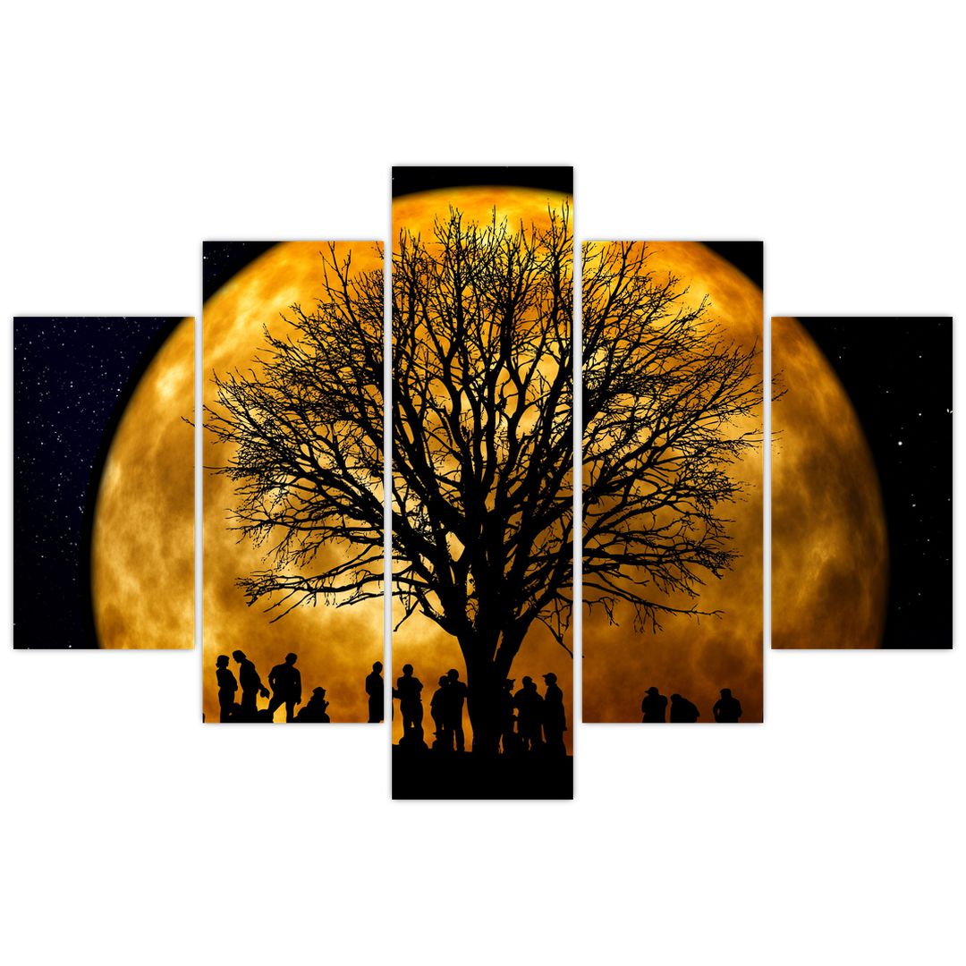 Obraz měsíce a siluet (V020995V150105)
