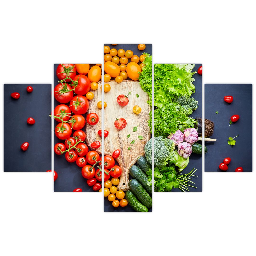 Obraz - Stůl plný zeleniny (V022283V150105)