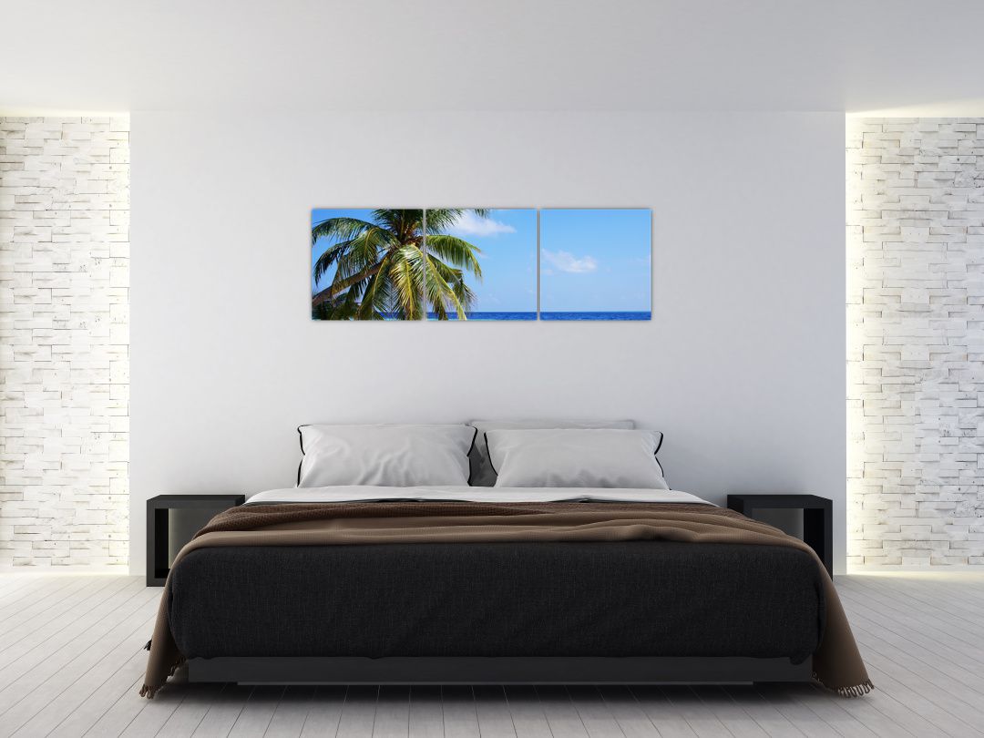 Obraz palmy na pláži (V020612V15050)