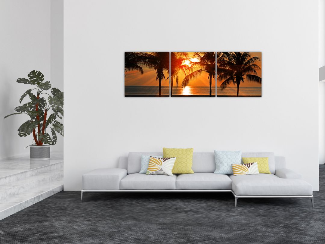 Obraz palmy v západu slunce (V020622V15050)